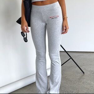 White Fox Boutique A Power Move Flare Pants Grey Marle size L